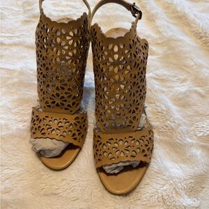 Via Spiga Brown Cut-Out Heels